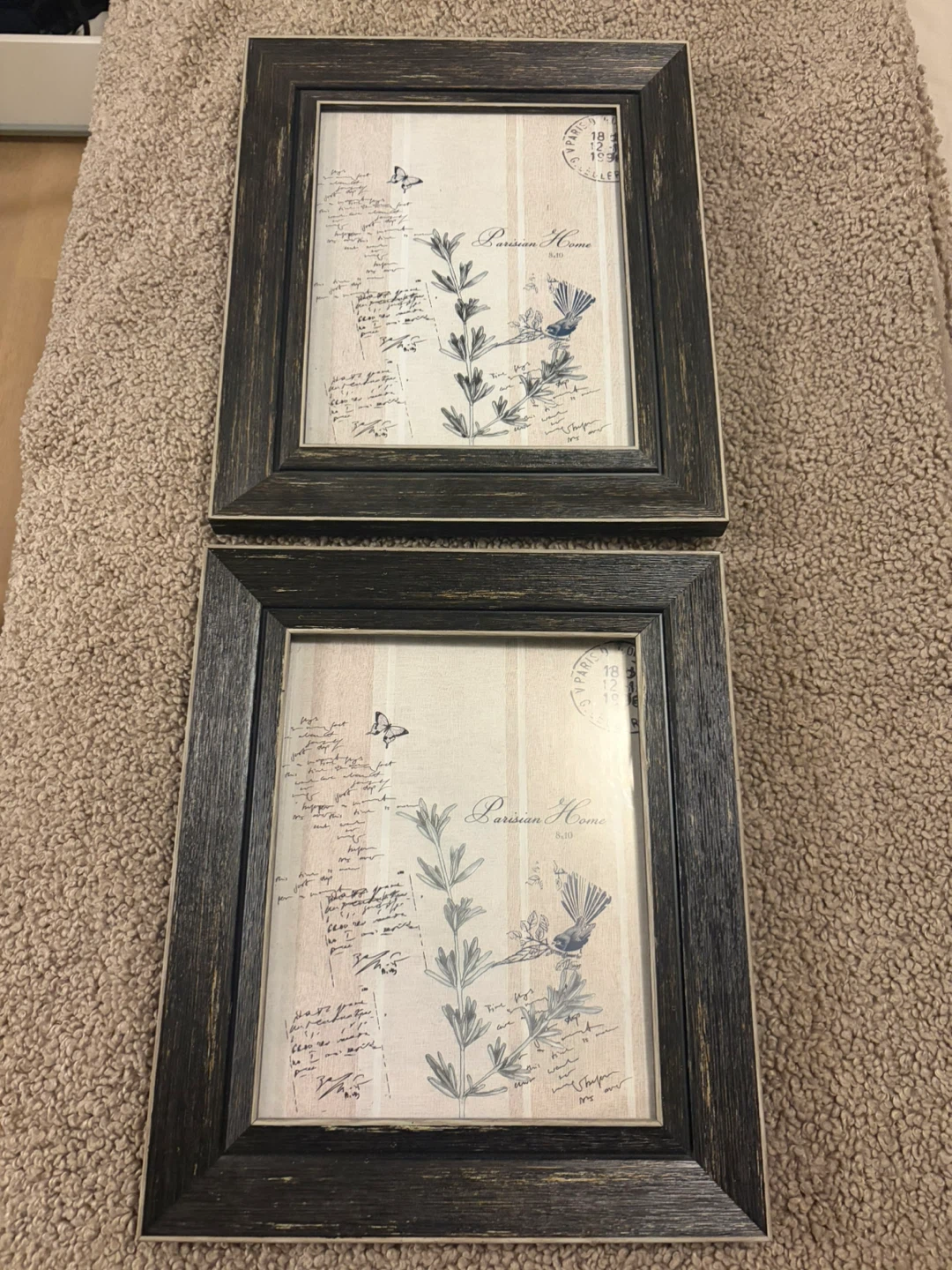 Set of 2 rustic picture frames 8x10