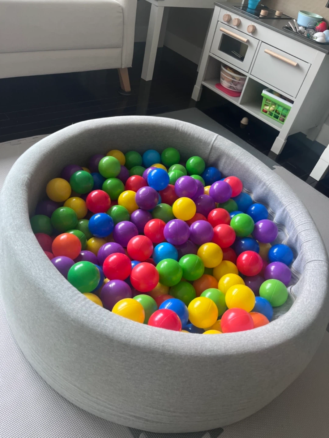 Soft Gray Ball Pit with all the balls - photo 2