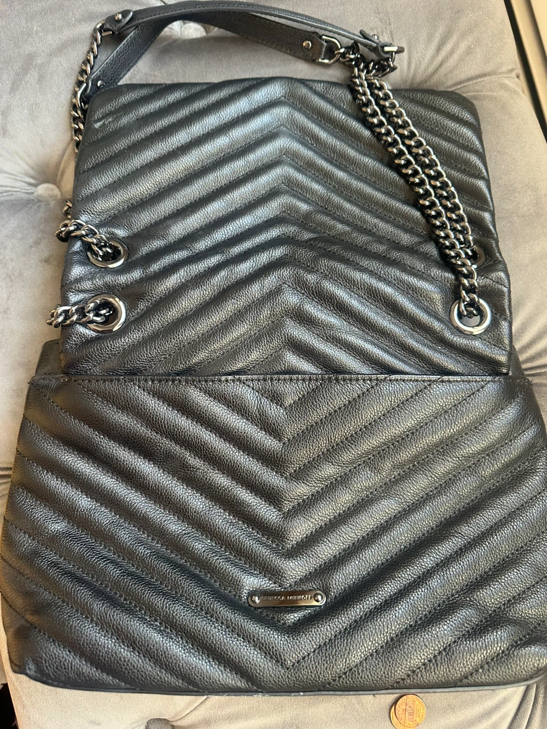 Rebecca Minkoff Quilted Leather Shoulder Bag - Black - photo 2