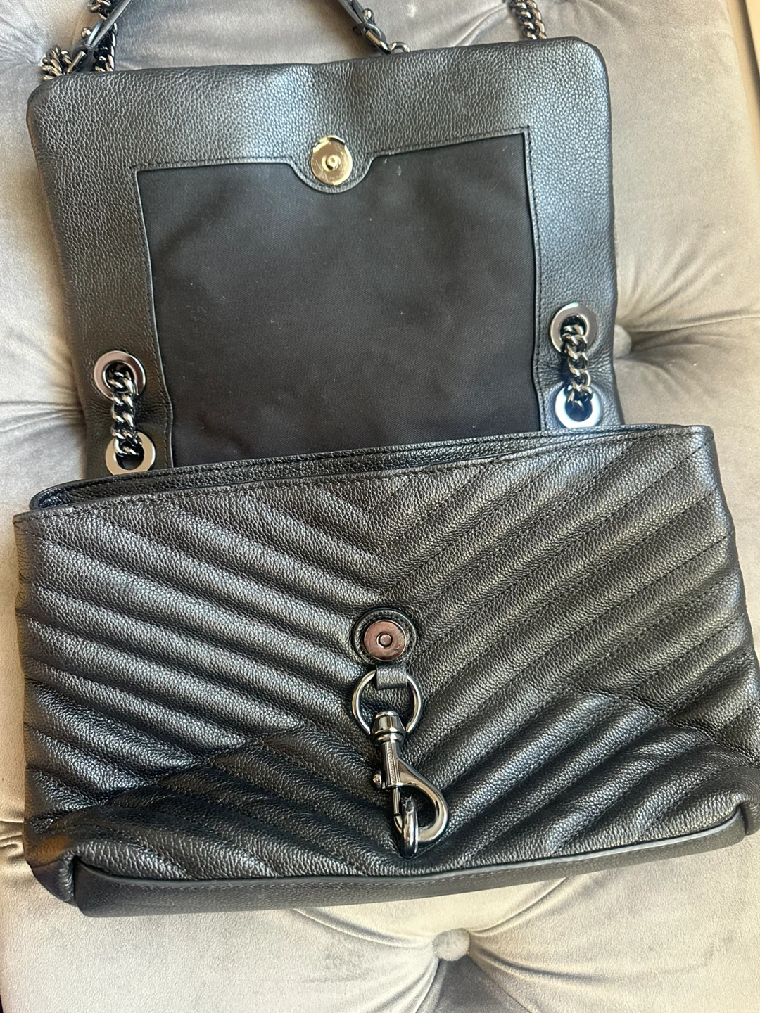 Rebecca Minkoff Quilted Leather Shoulder Bag - Black - photo 4