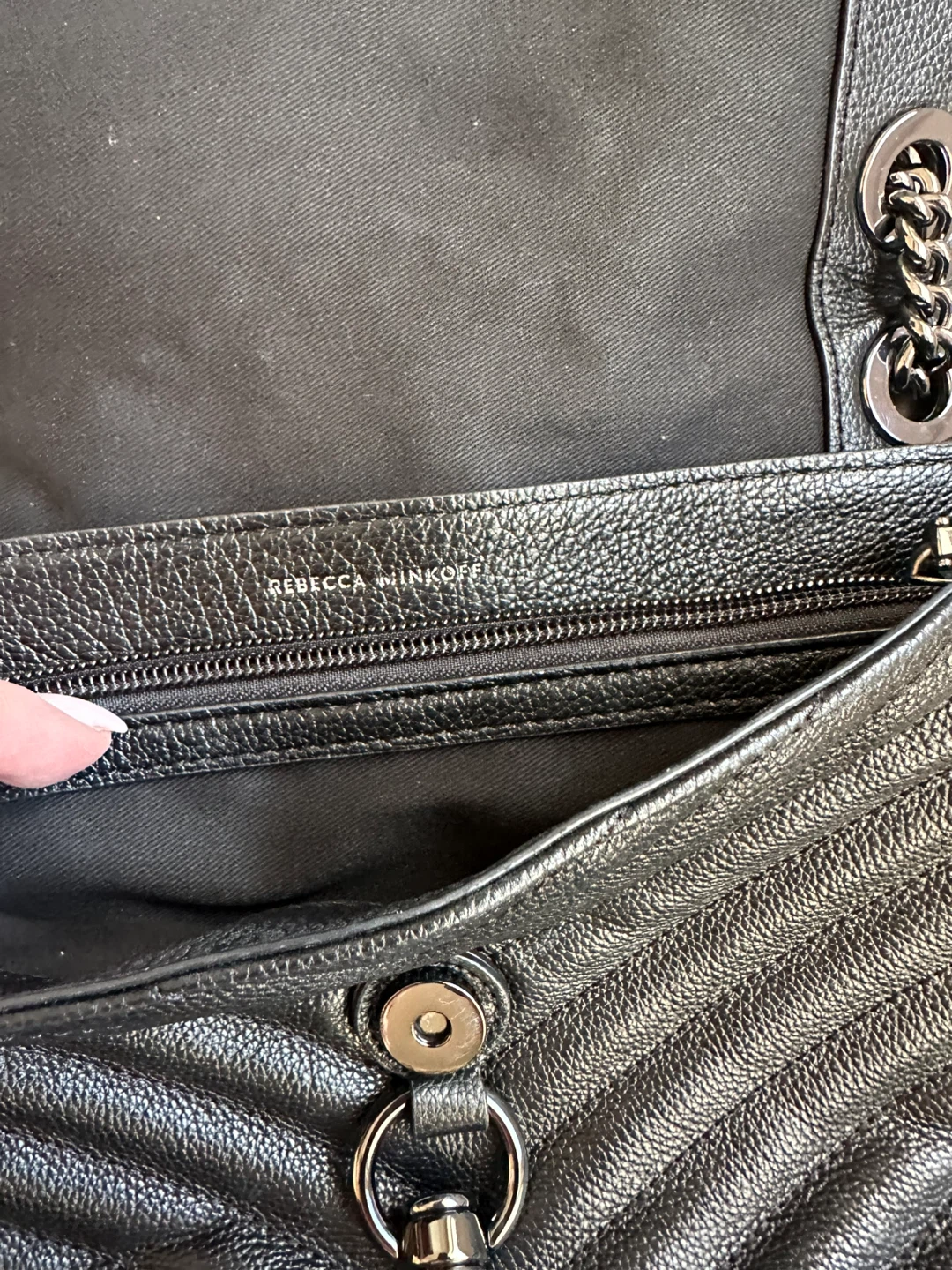 Rebecca Minkoff Quilted Leather Shoulder Bag - Black - photo 3