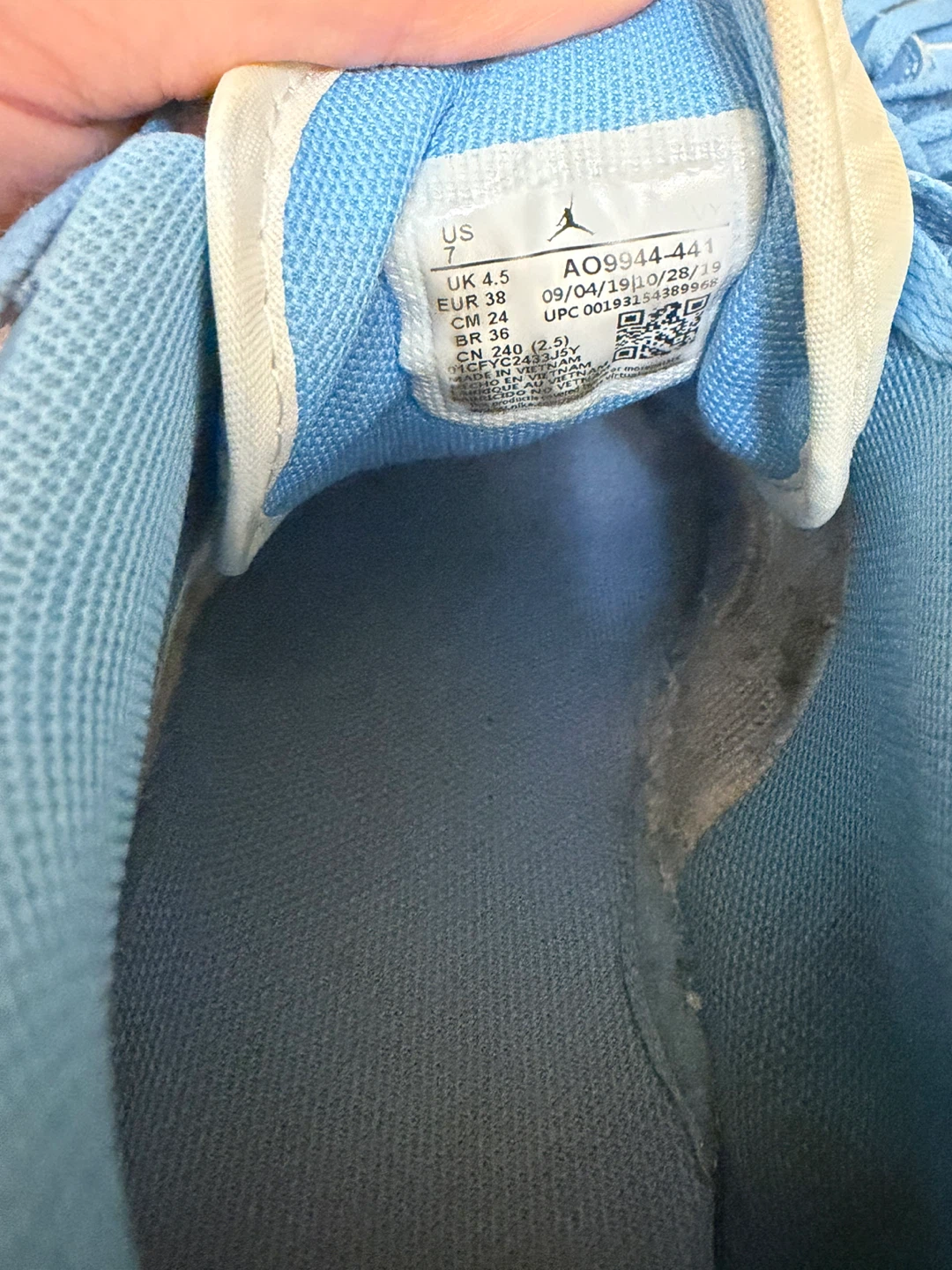 Blue Air Jordan 1 Low Sneakers - 7 - photo 5