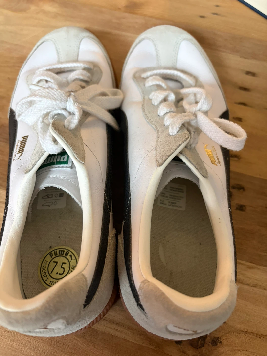 Puma White and Black Sneakers - Size 7.5 Super  La Liga - photo 2