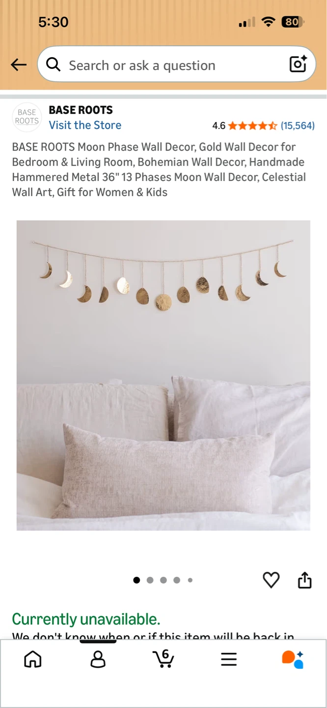 BASE ROOTS Moon Phase Wall Decor - photo 2