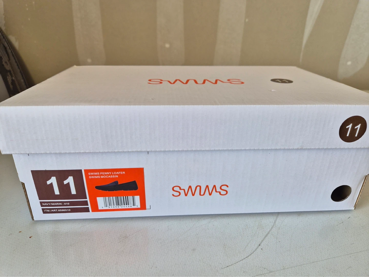 SWIMS Penny Loafer Shoes Size 11 Navy - photo 4
