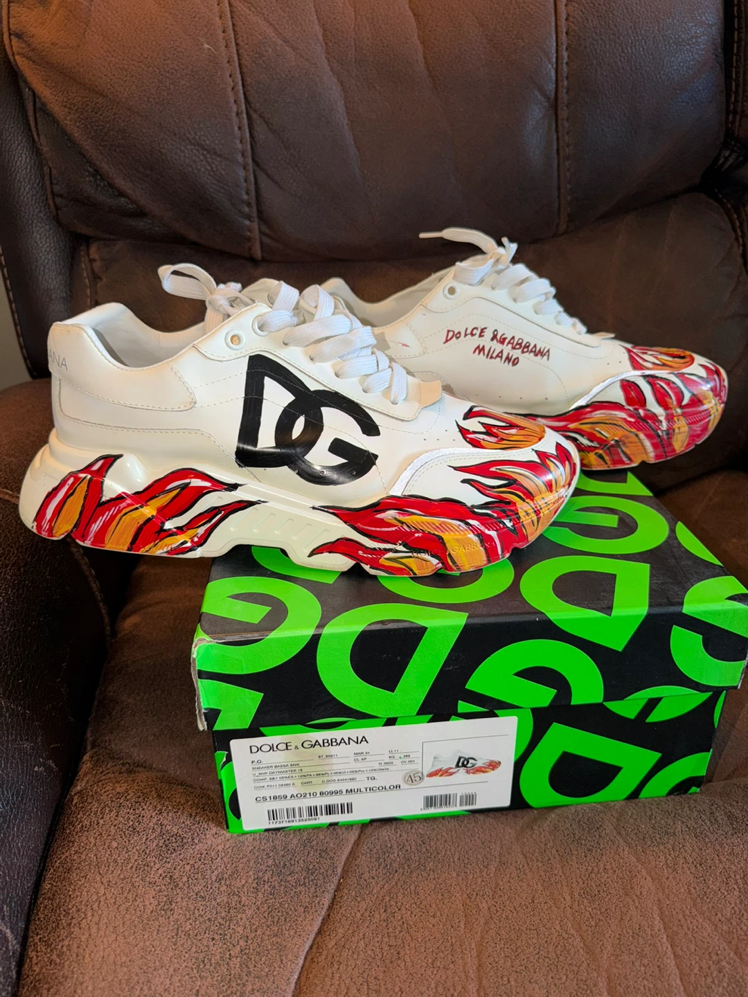 Dolce & Gabbana Flame Sneakers White