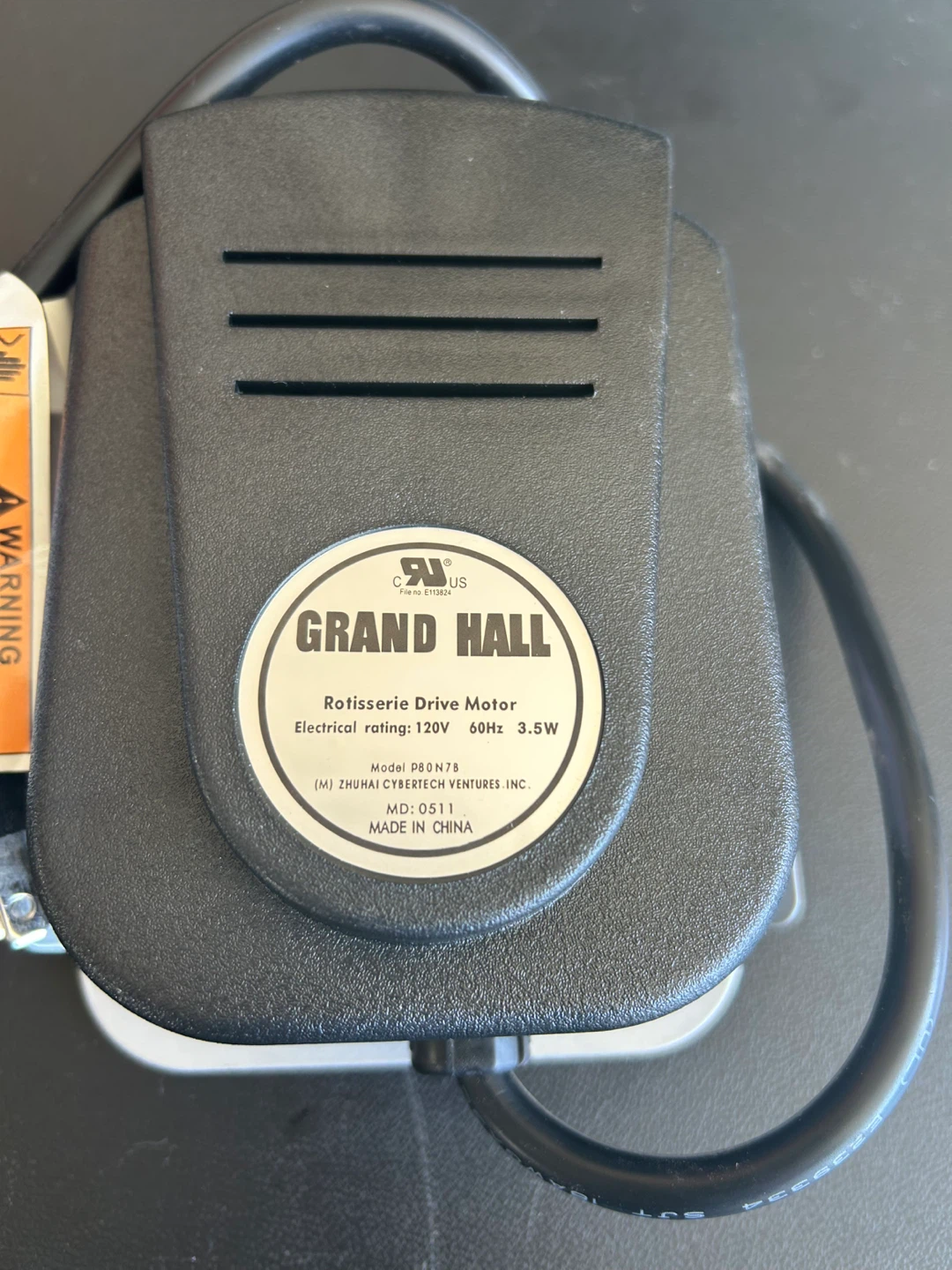 Grand Hall Rotisserie Drive Motor and Skewer Kit - photo 2