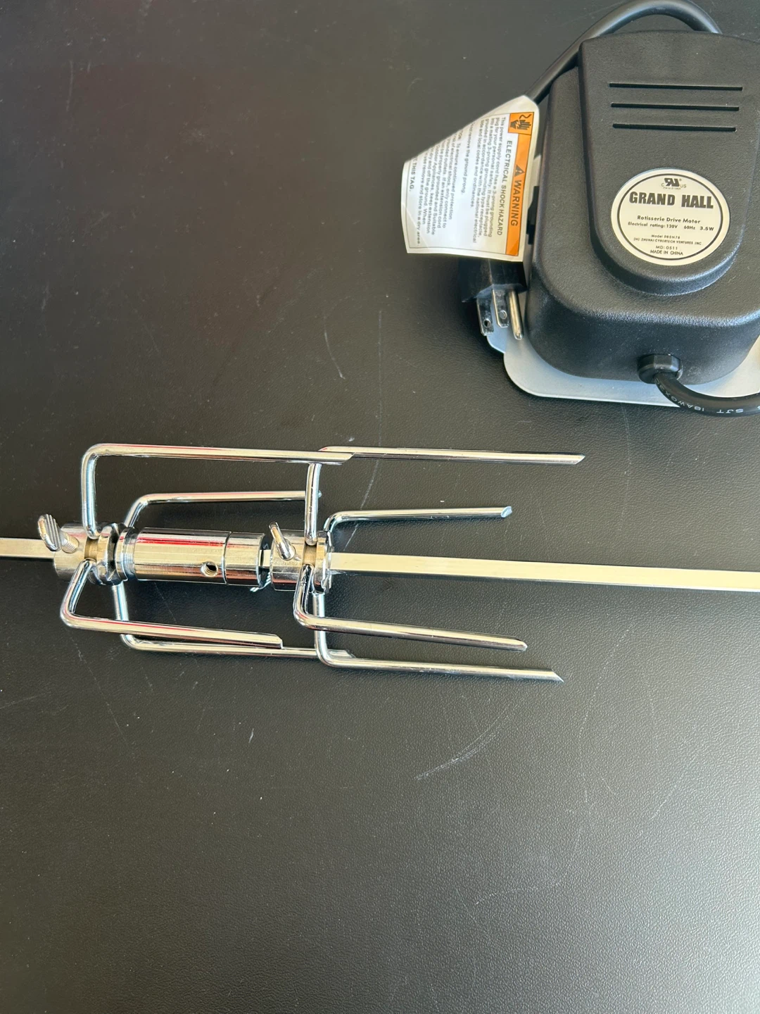 Grand Hall Rotisserie Drive Motor and Skewer Kit - photo 3