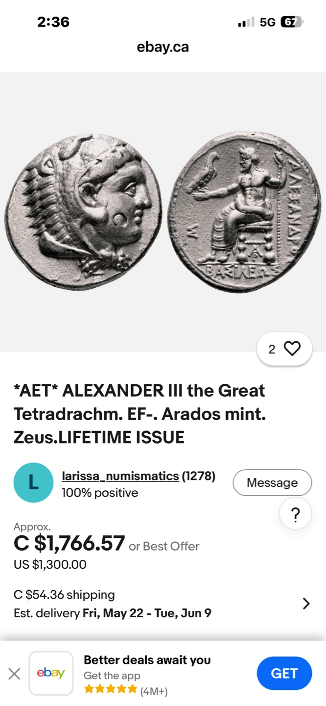 Authentic Silver 13.4 g weight - Alexander III Tetradrachm - photo 5