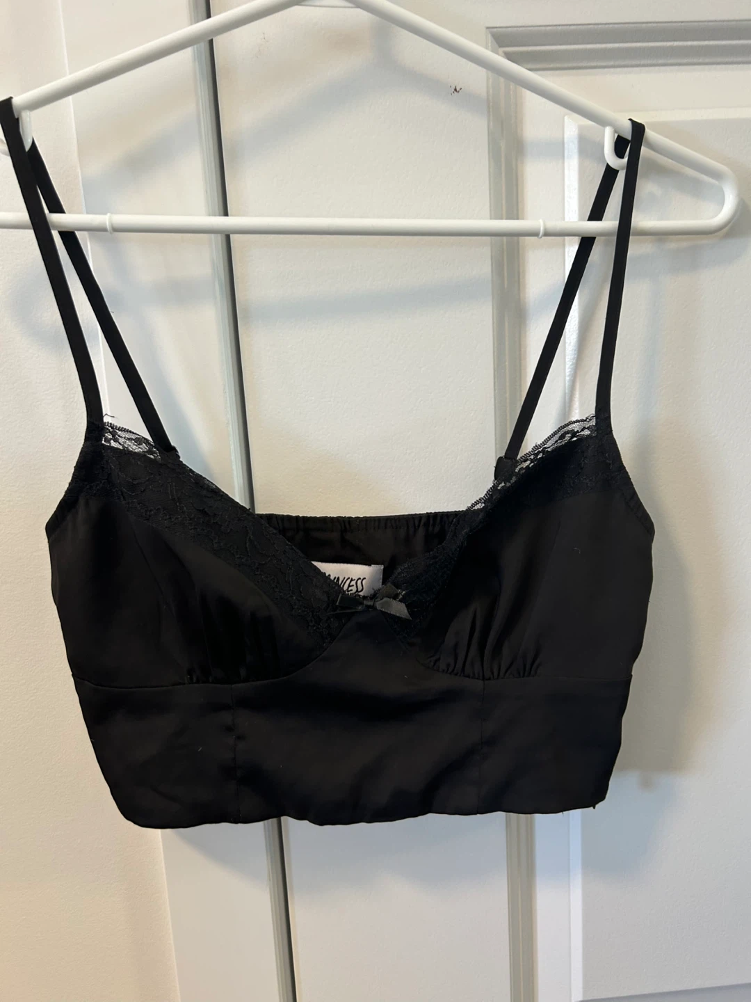 Princess Polly Black Lace Trim Cami Top