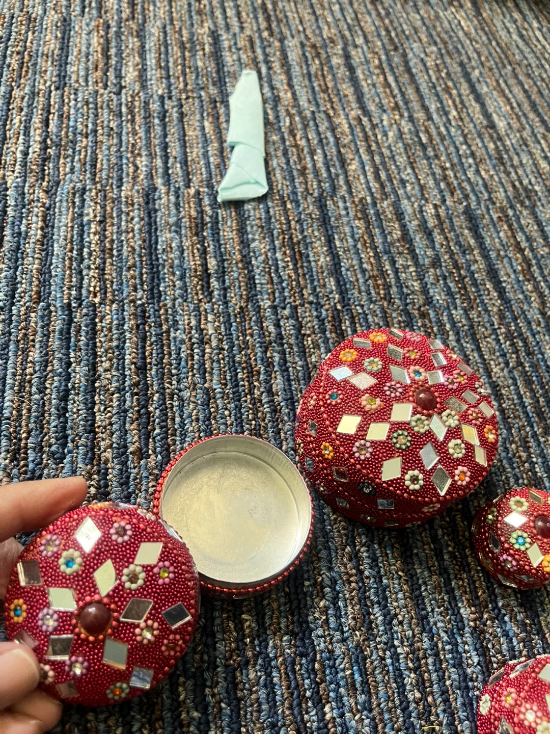 Decorative Beaded Trinket Boxes (Set of 4) - photo 2