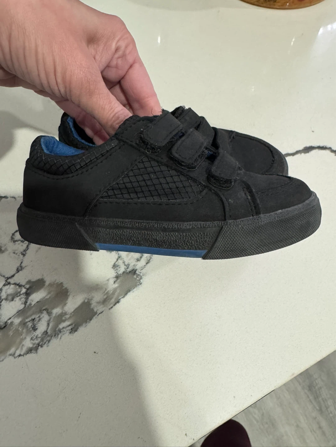 Black Velcro Sneakers - Size 8.5