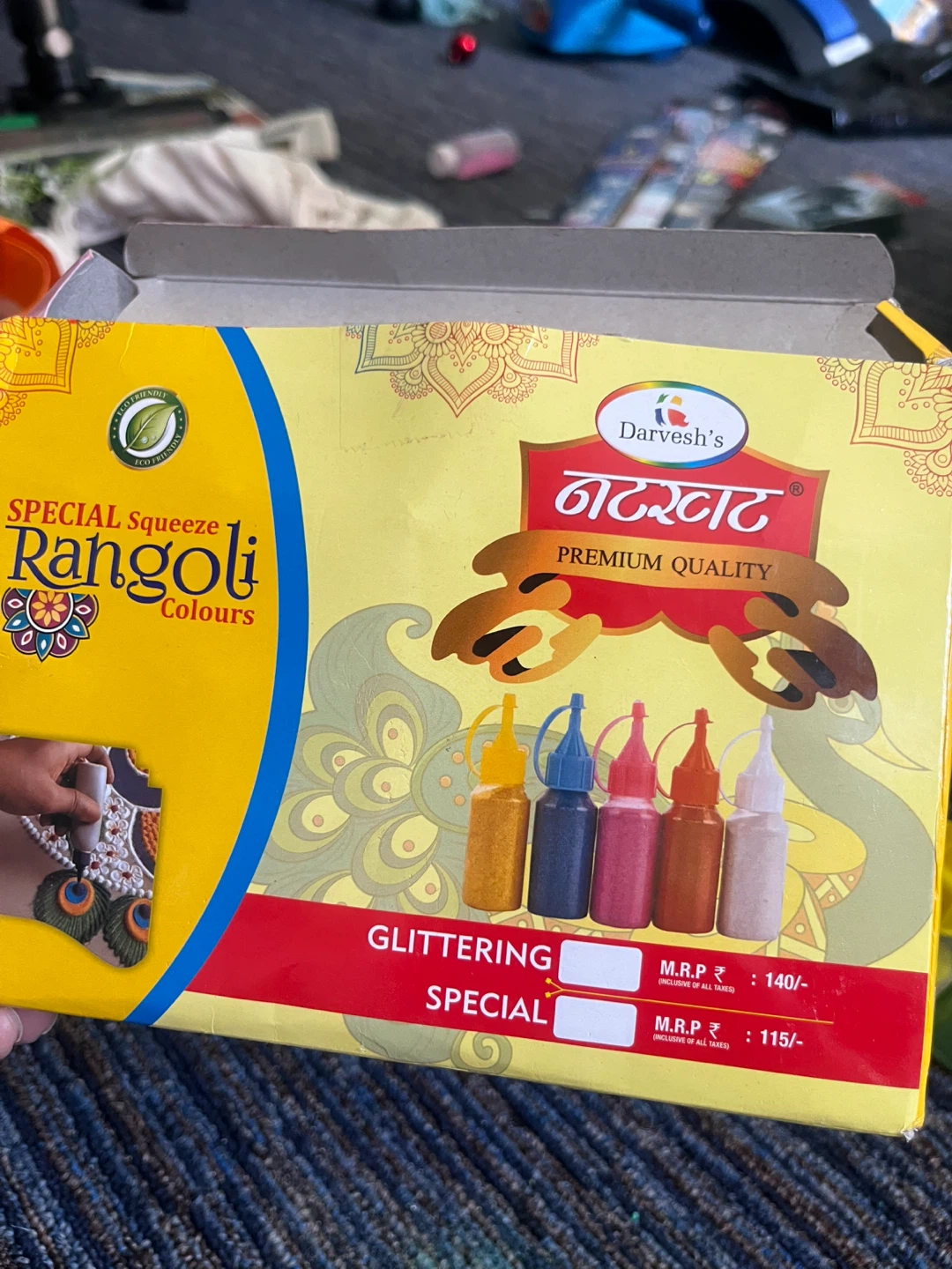 Darvesh's Rangoli Colours - 5 Bottles