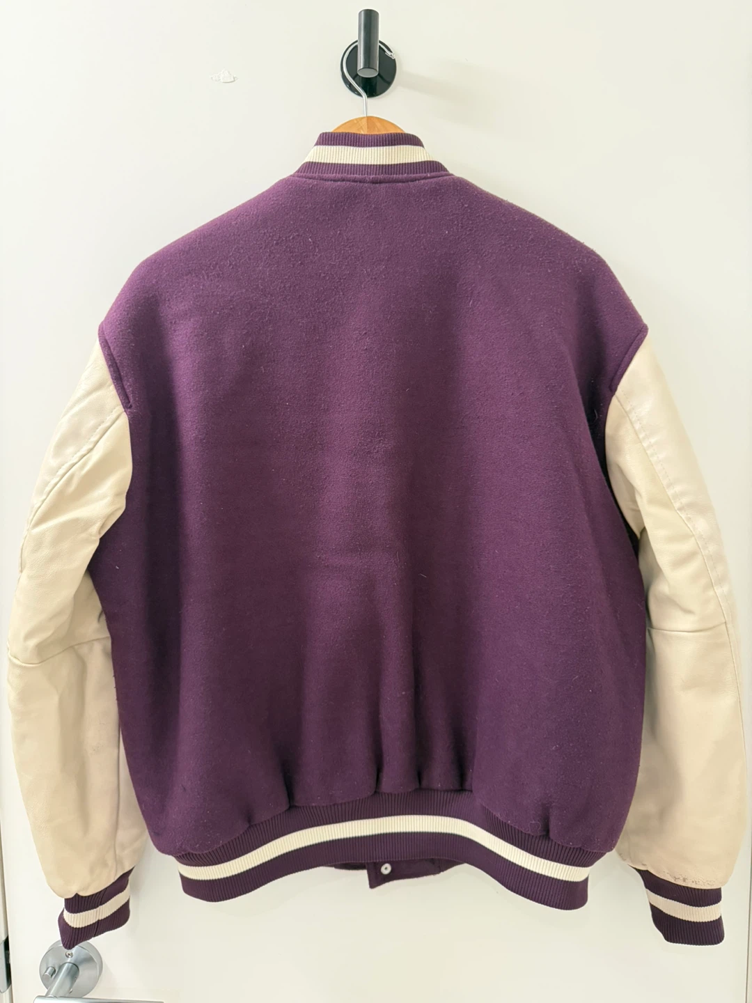 H&M Varsity Jacket - Purple & Cream - photo 2