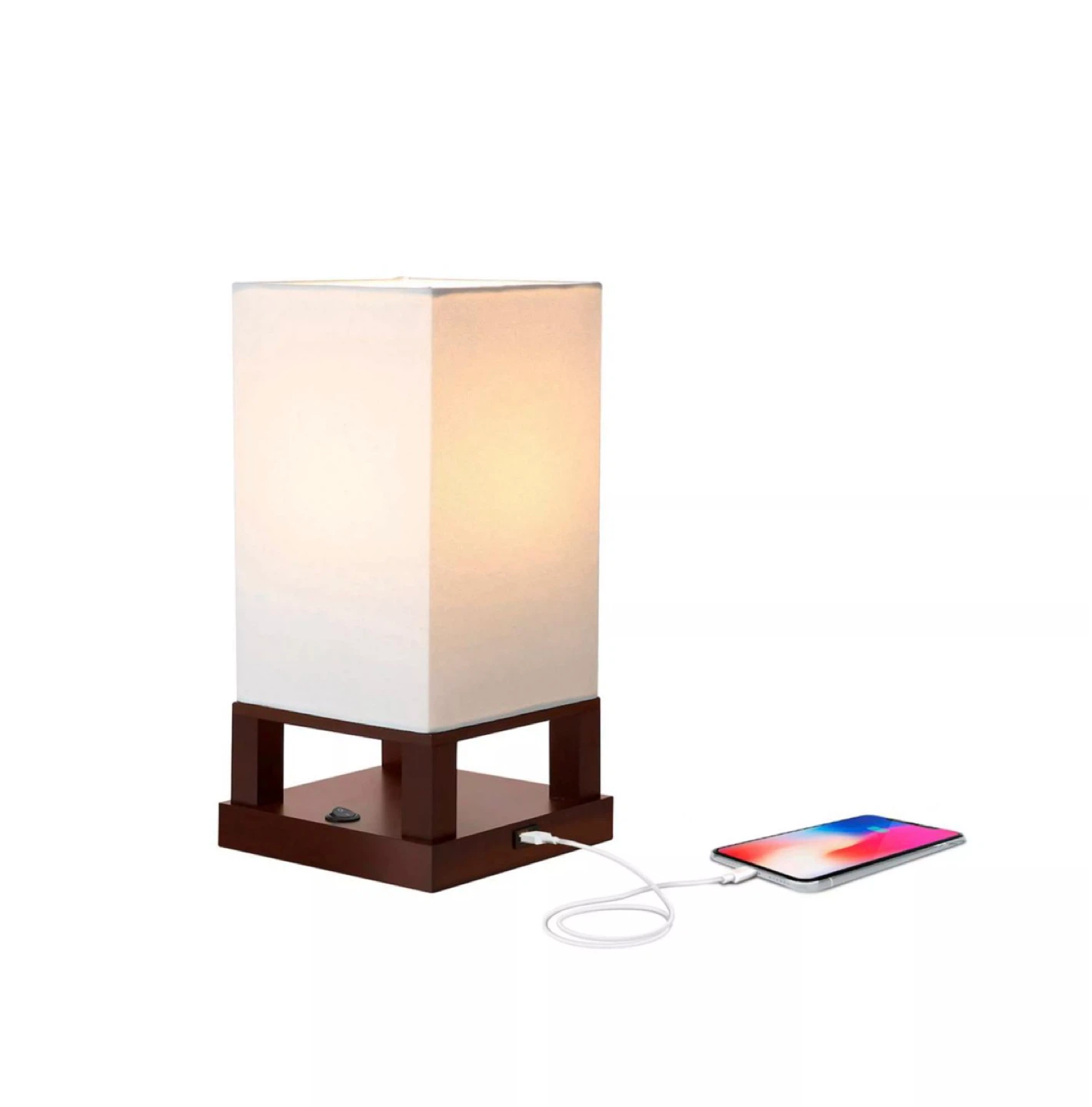 Rectangular Table Lamp with USB Charging Port - photo 3