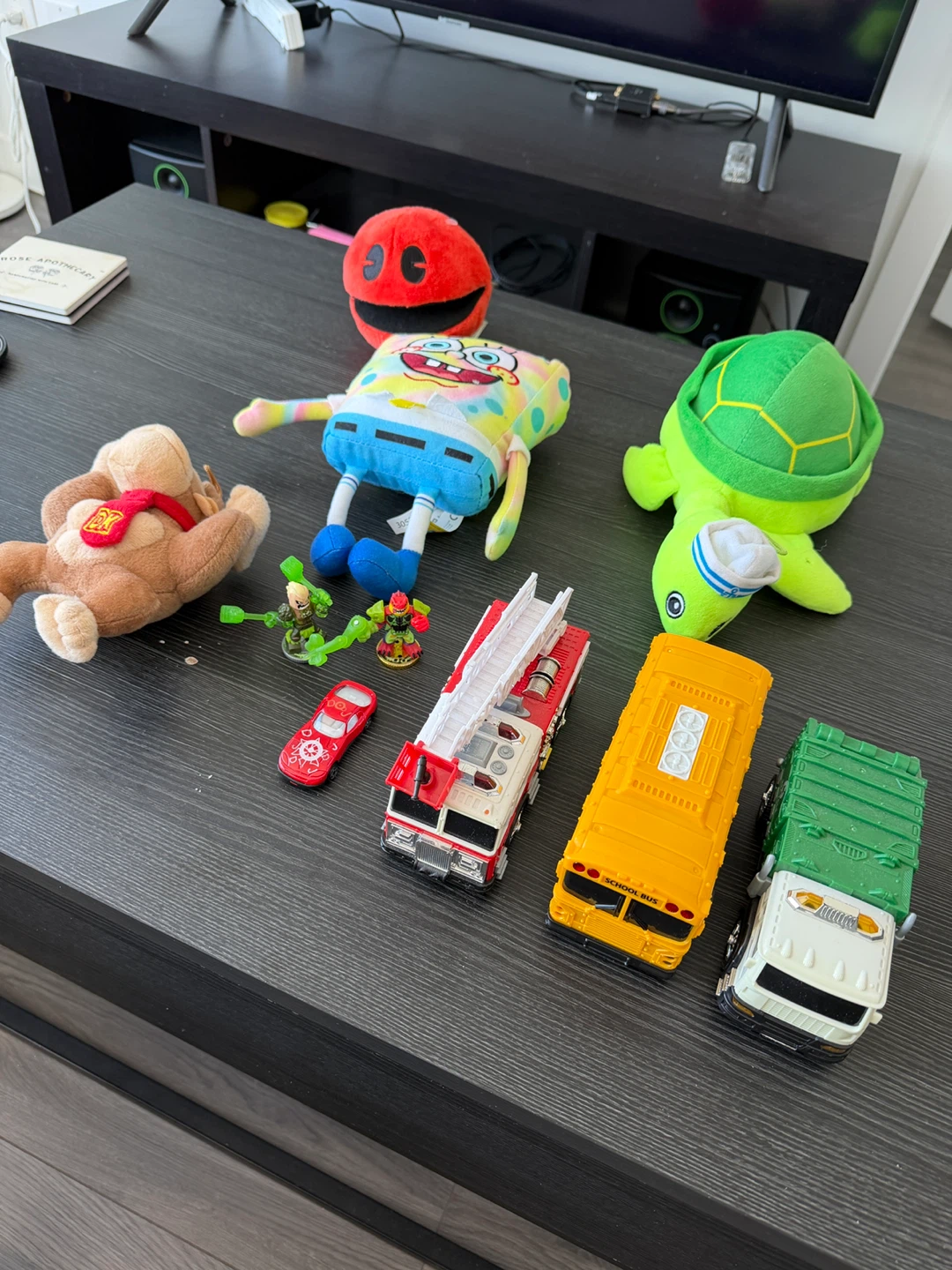 Assorted Plush Toys and Toy Vehicles