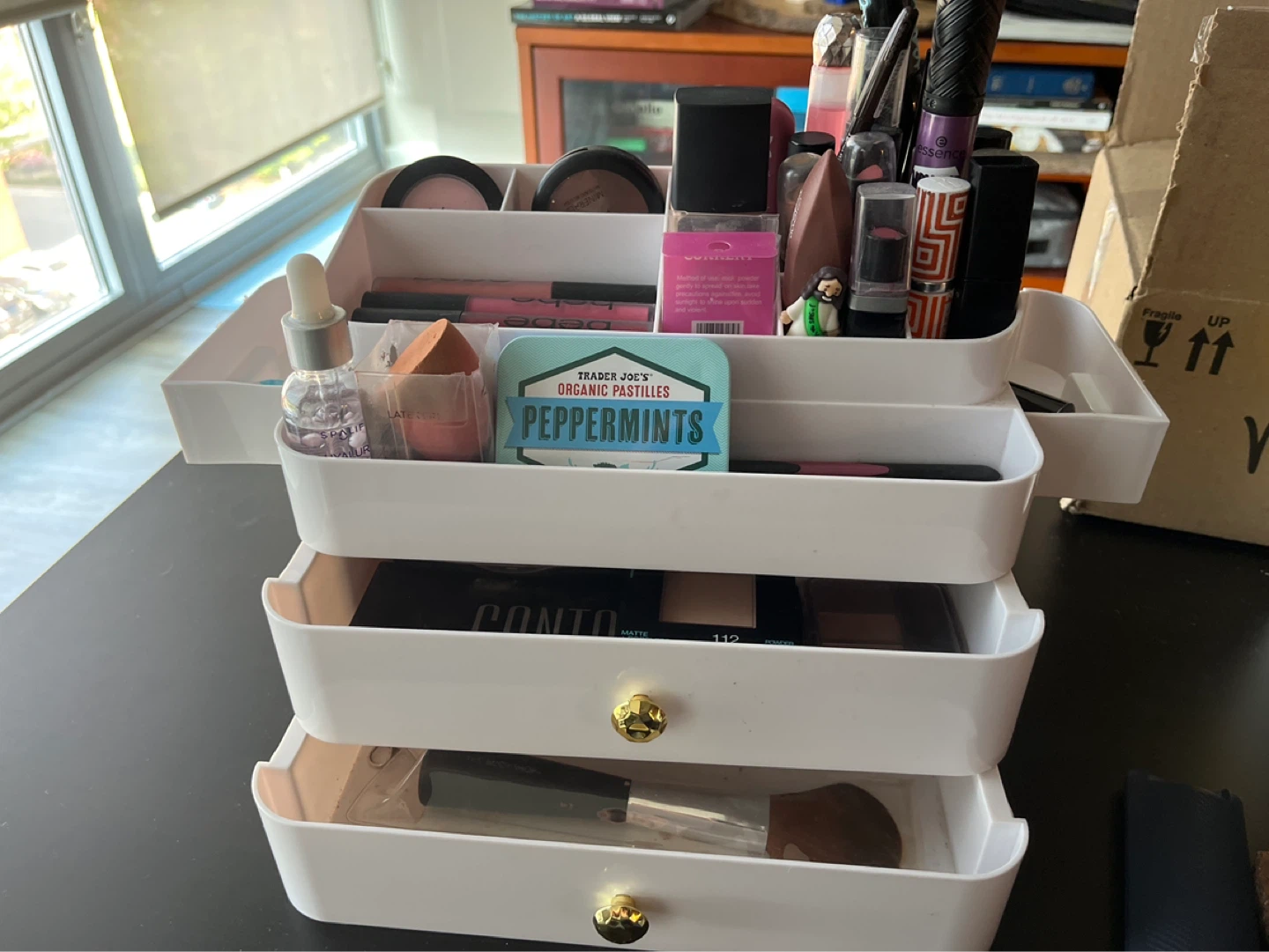 White 3-Drawer Makeup Organizer - photo 2