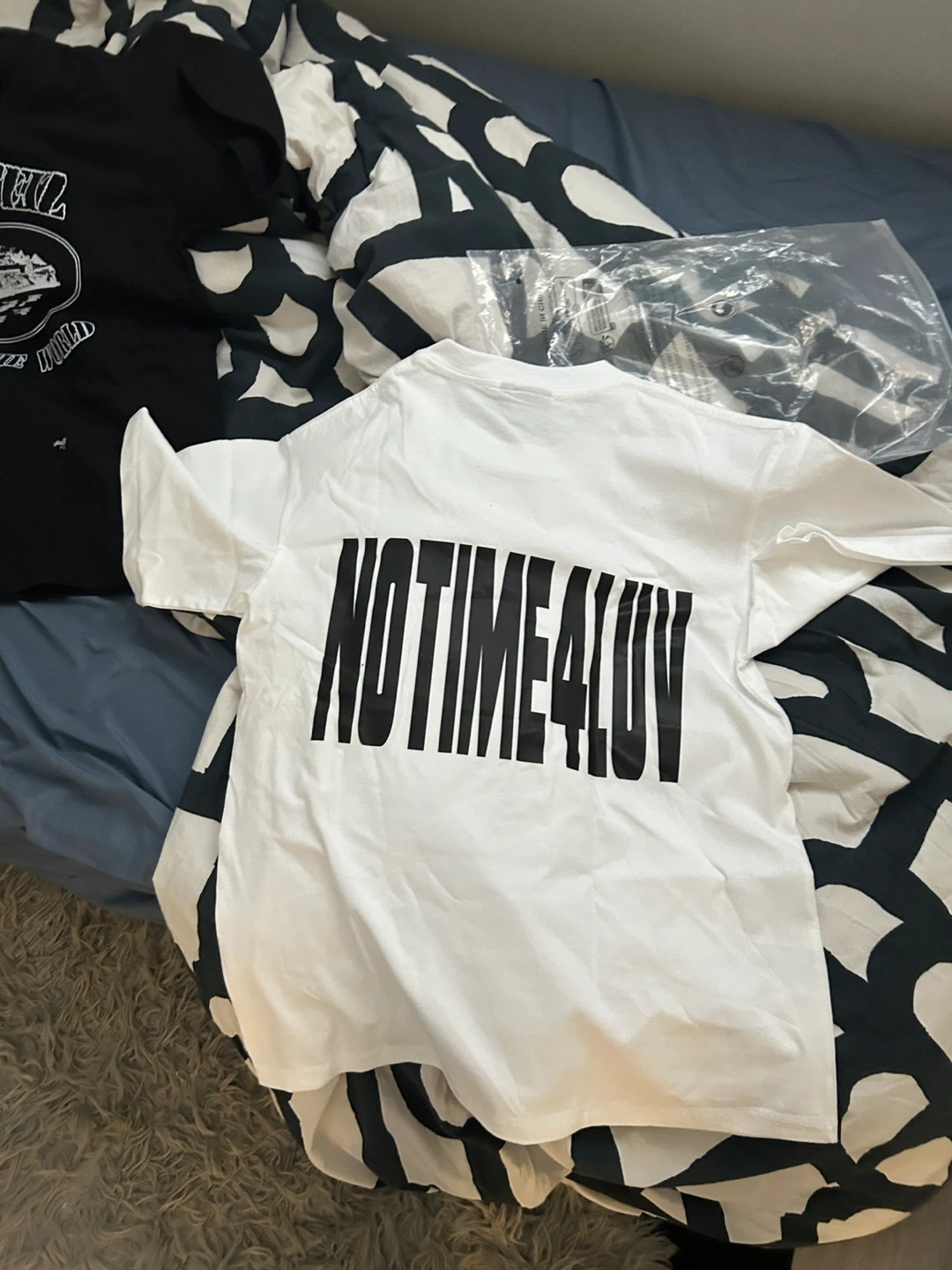 White "NOTIME4LUV" Bomb Graphic T-Shirt - photo 2