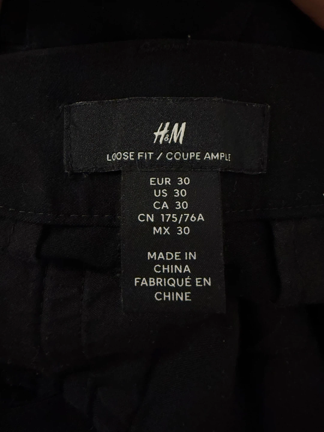 H&M Loose Fit Pants - Black - Size 30 - photo 2