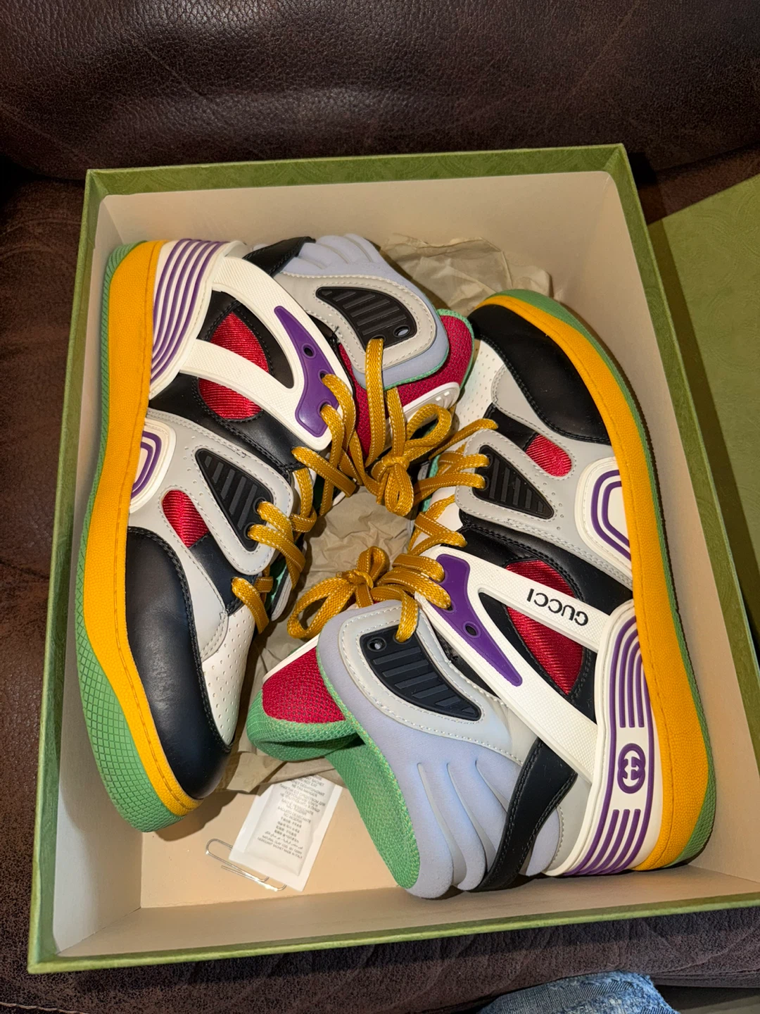 Gucci Basket High Top Sneakers - photo 4