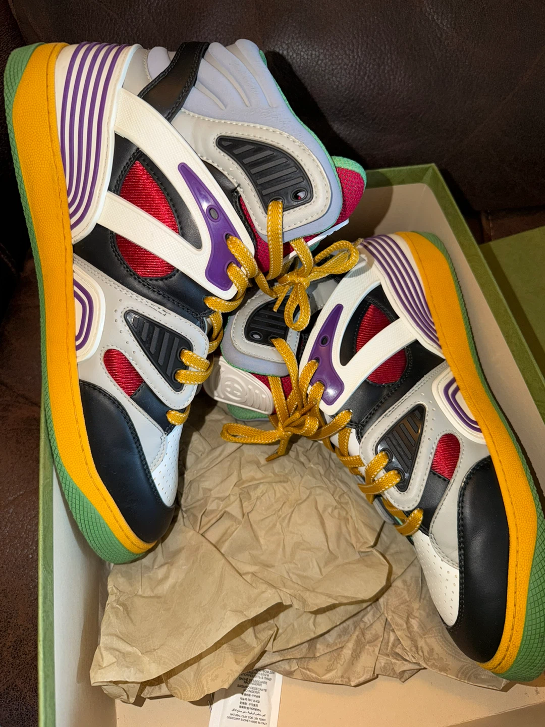Gucci Basket High Top Sneakers - photo 2