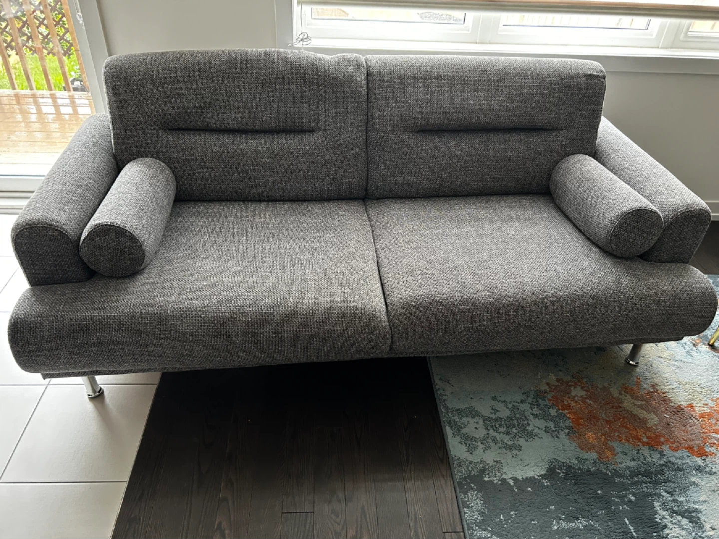 IKEA LÄNGARYD Loveseat Light Gray/Metal - photo 2