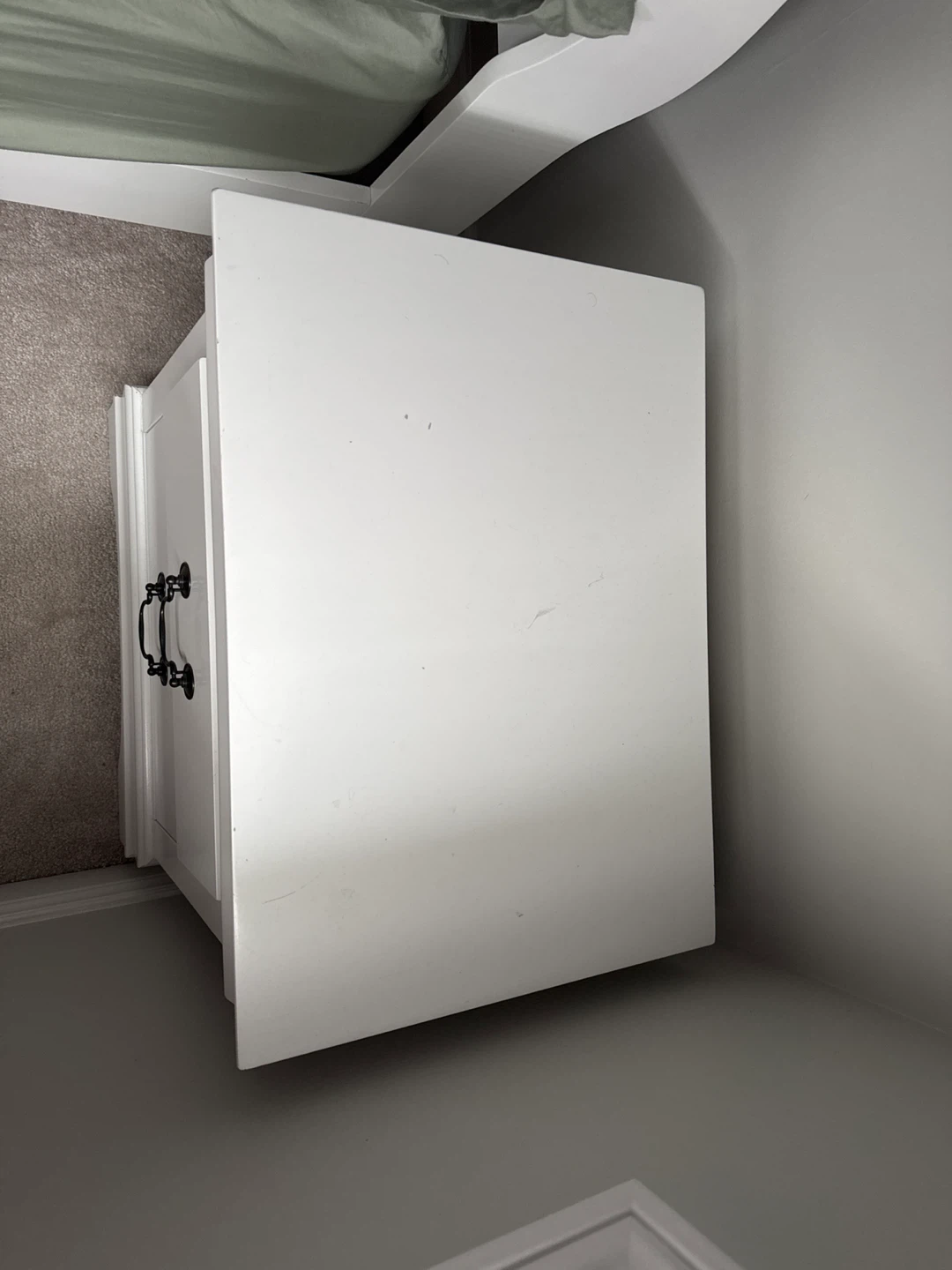 White 2-Drawer Nightstand - photo 2