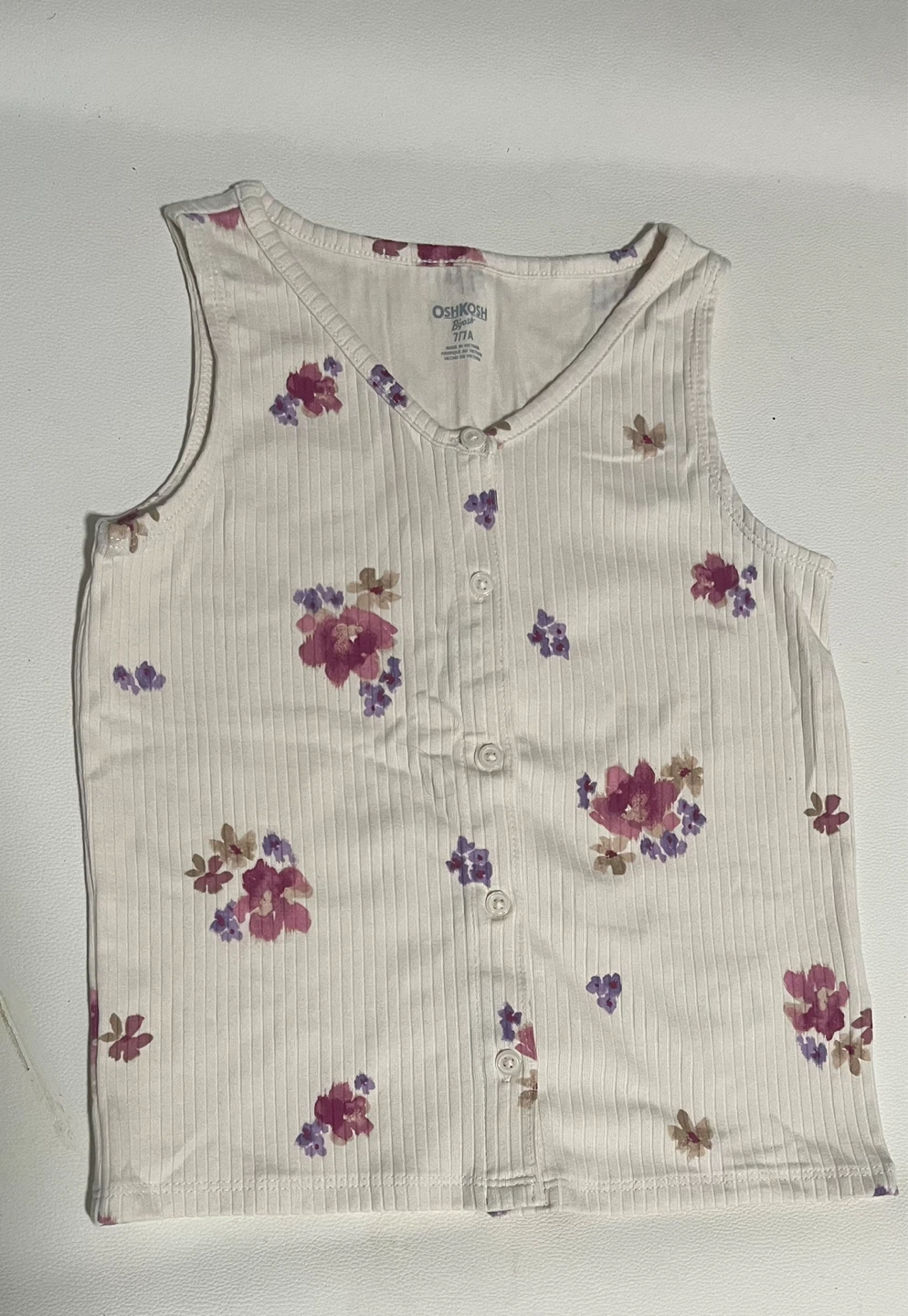 OshKosh B'gosh Floral Tank Top Size 7/7A