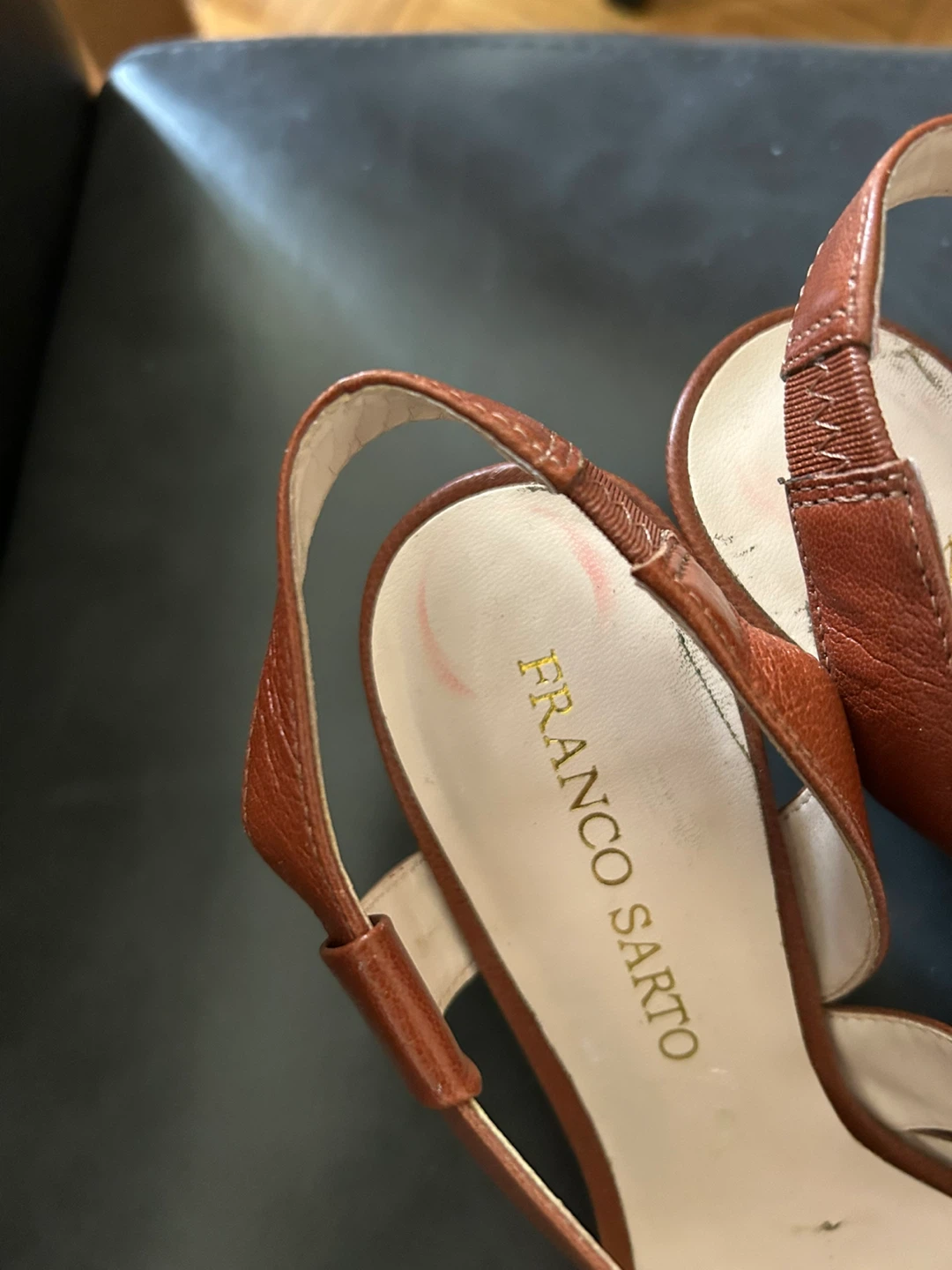 Franco Sarto Women's Brown Leather Strappy Heeled Sandals - photo 3
