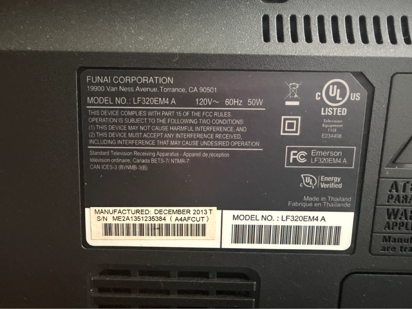 Emerson 32” Flat Screen TV w/ Remote – Works Perfectly (HDMI) - photo 5