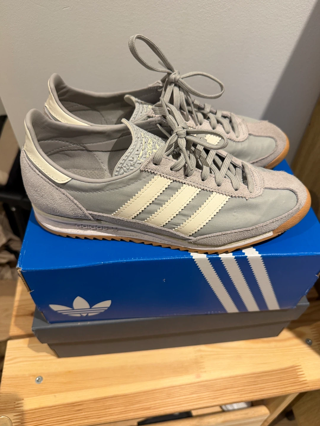 Adidas SL 72 Grey Suede and Nylon Sneakers - photo 2
