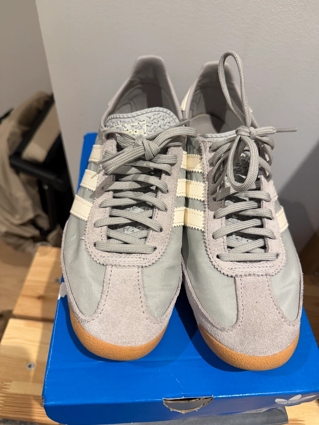 Adidas SL 72 Grey Suede and Nylon Sneakers