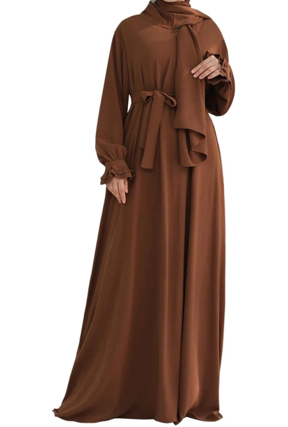 Brown Satin Robe - Size M