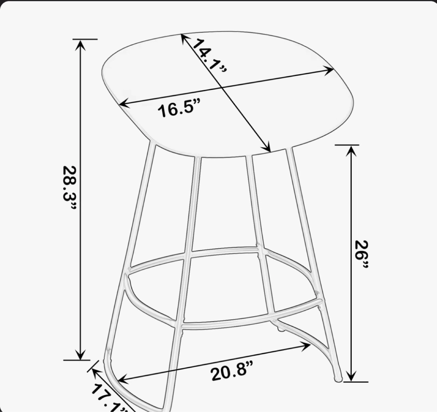 Set of 4 Black swivel Bar Stools - photo 3