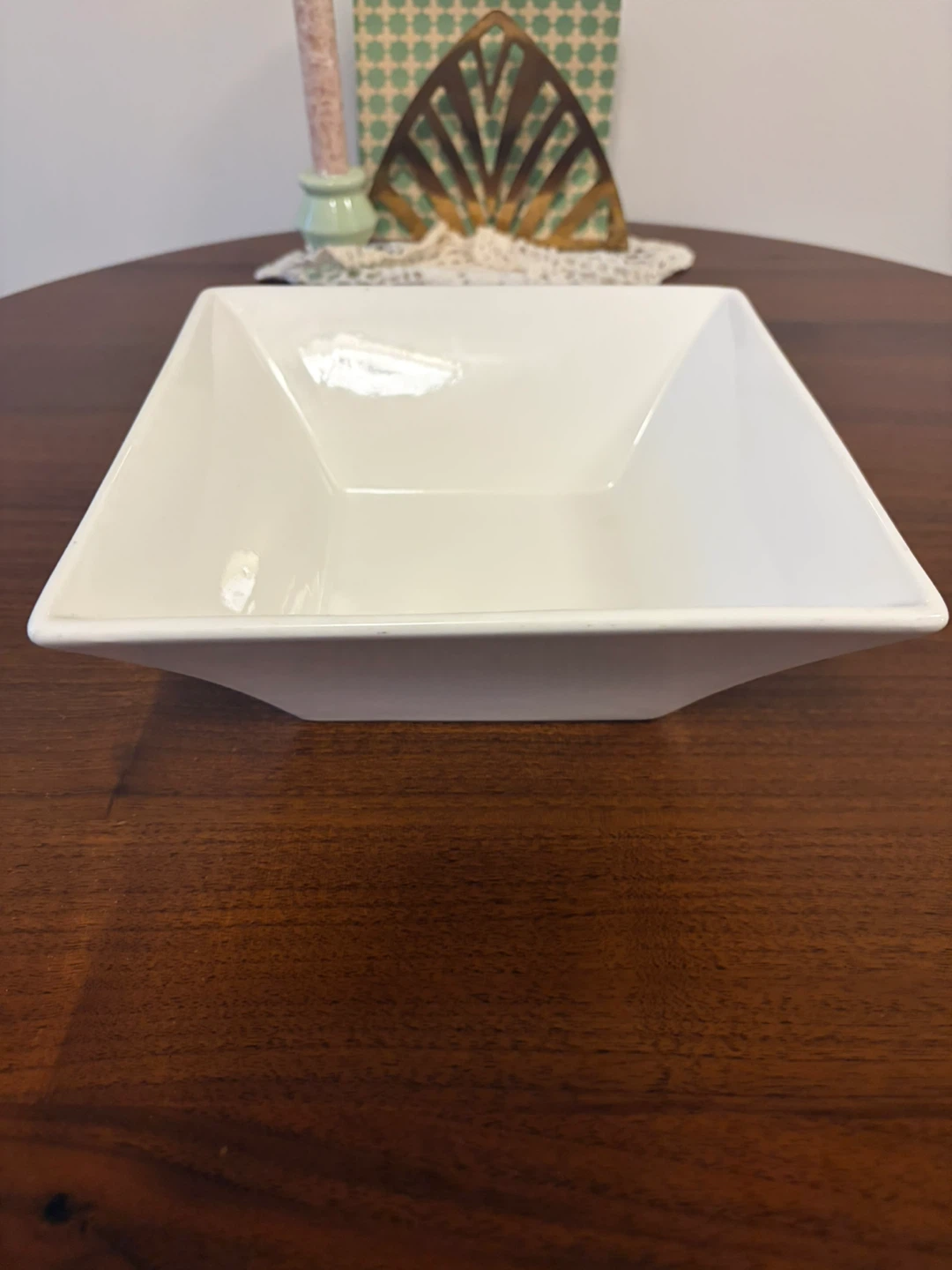 White Square Serving Bowl