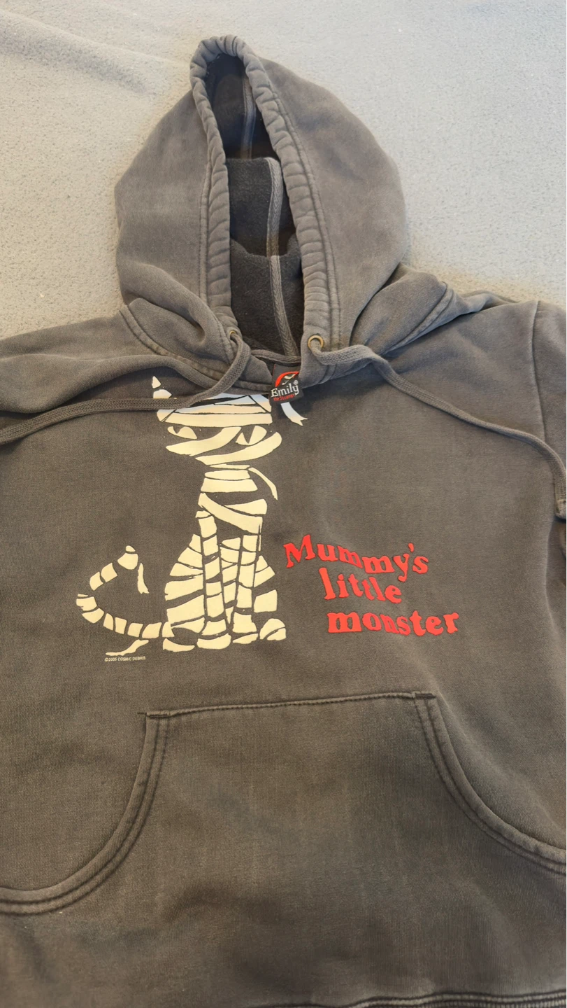 Official Vintage Emily The Strange Mummy's Little Monster Hoodie - photo 2