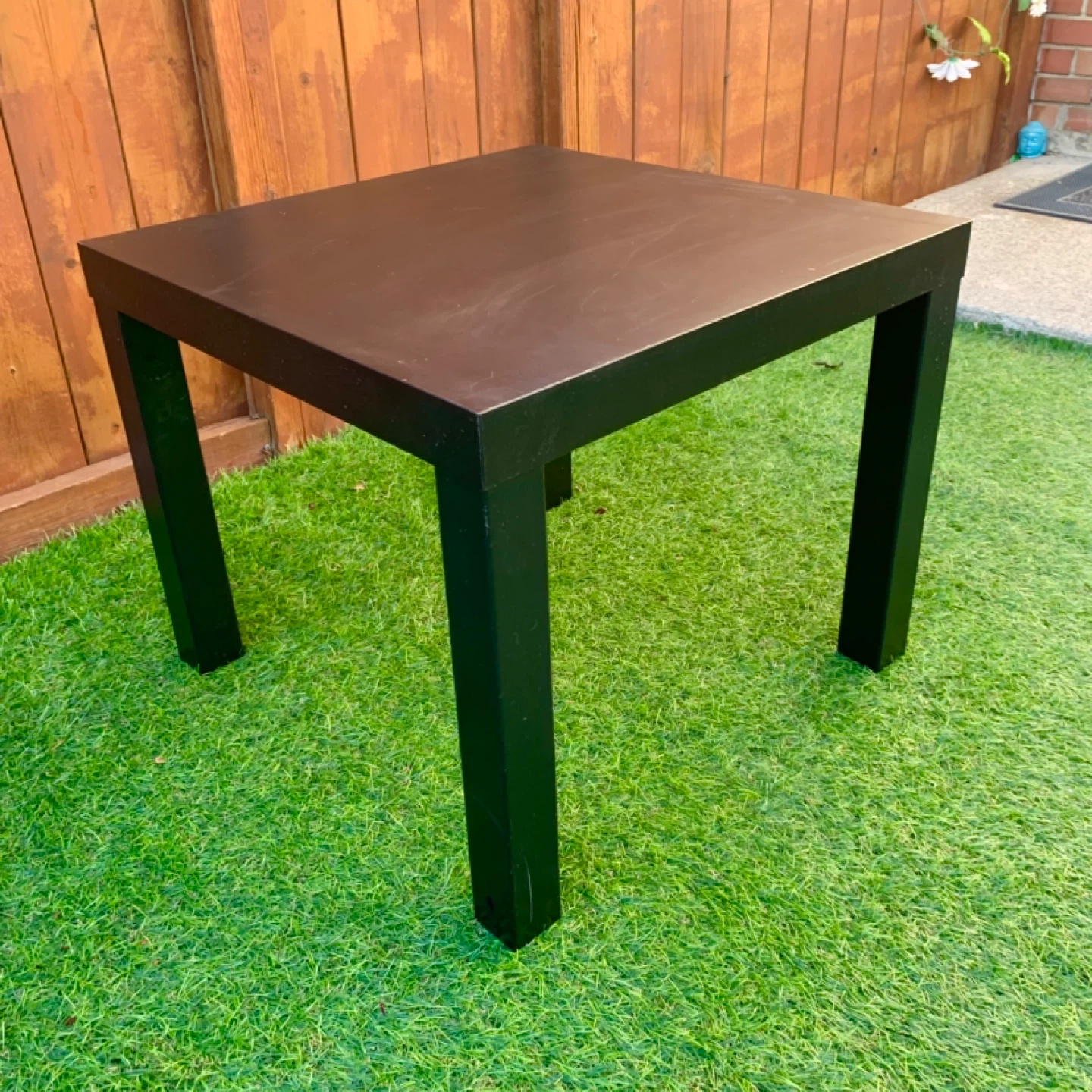 Side Table End Table Black Square Accent Table Furniture - photo 3
