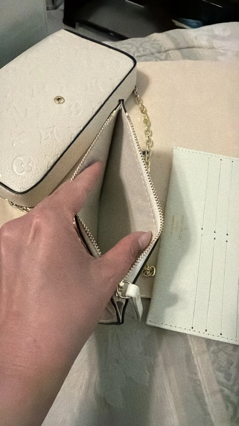Louis Vuitton White Monogram Chain Wallet - photo 3
