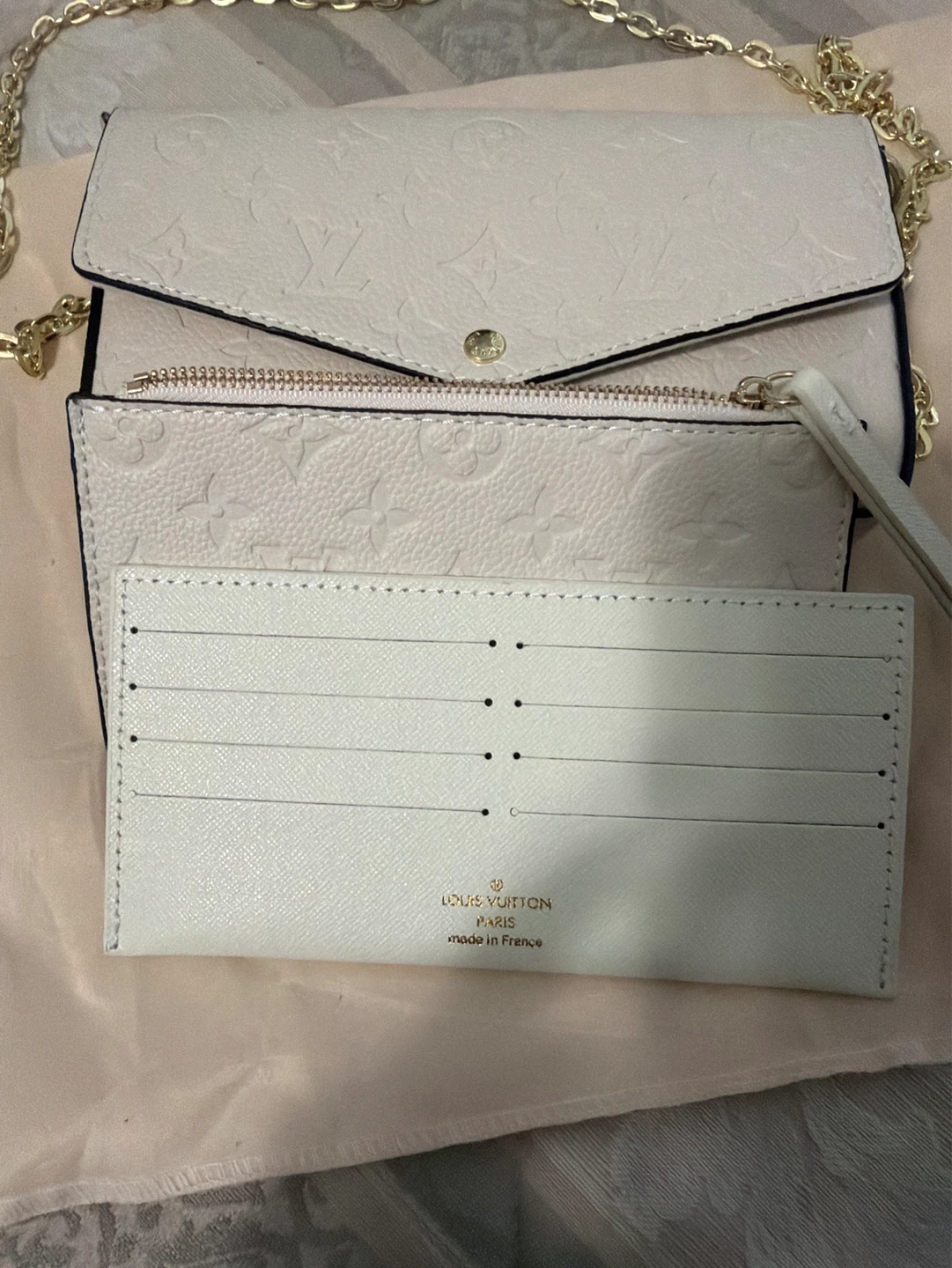 Louis Vuitton White Monogram Chain Wallet - photo 5