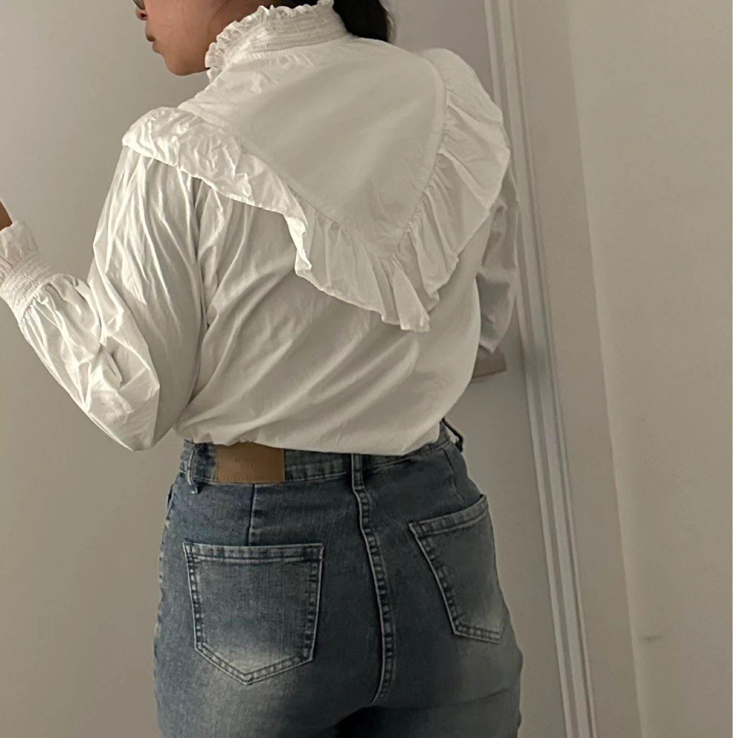 Smocked High Neck Ruffle Blouse - photo 5