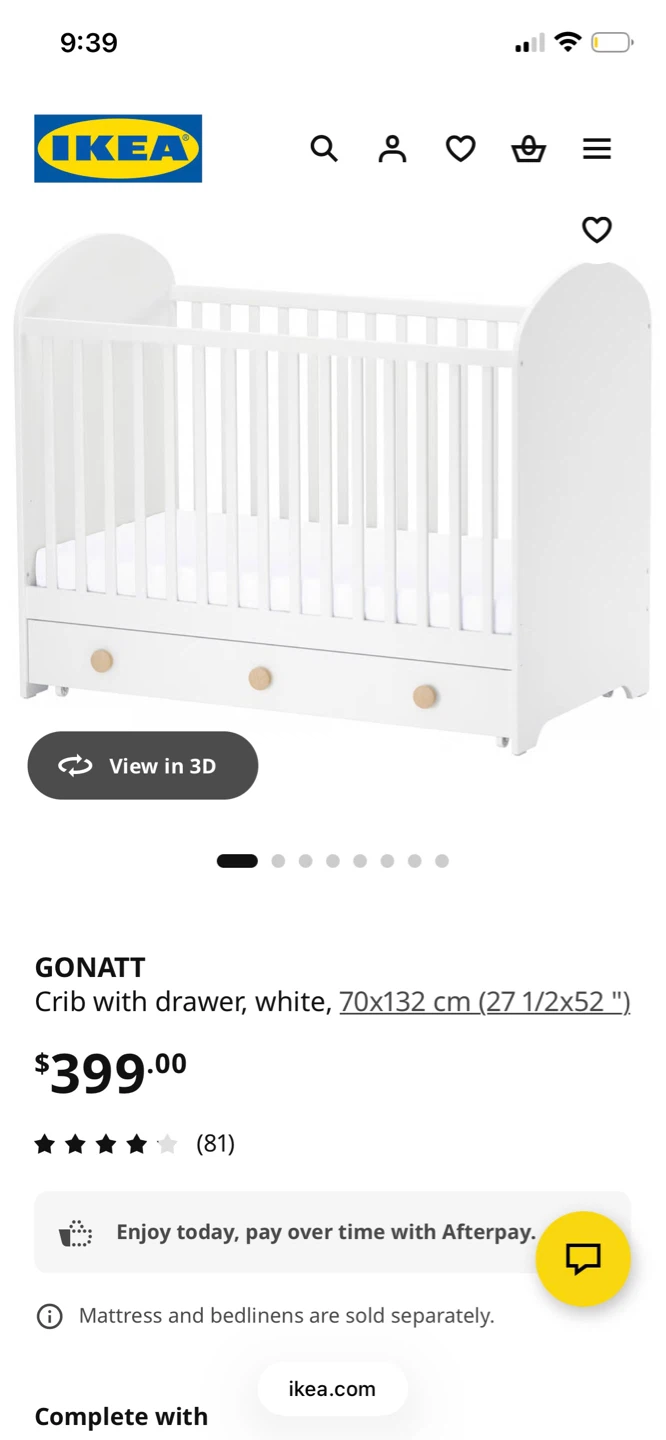 Crib with storage drawers and mattress - photo 3