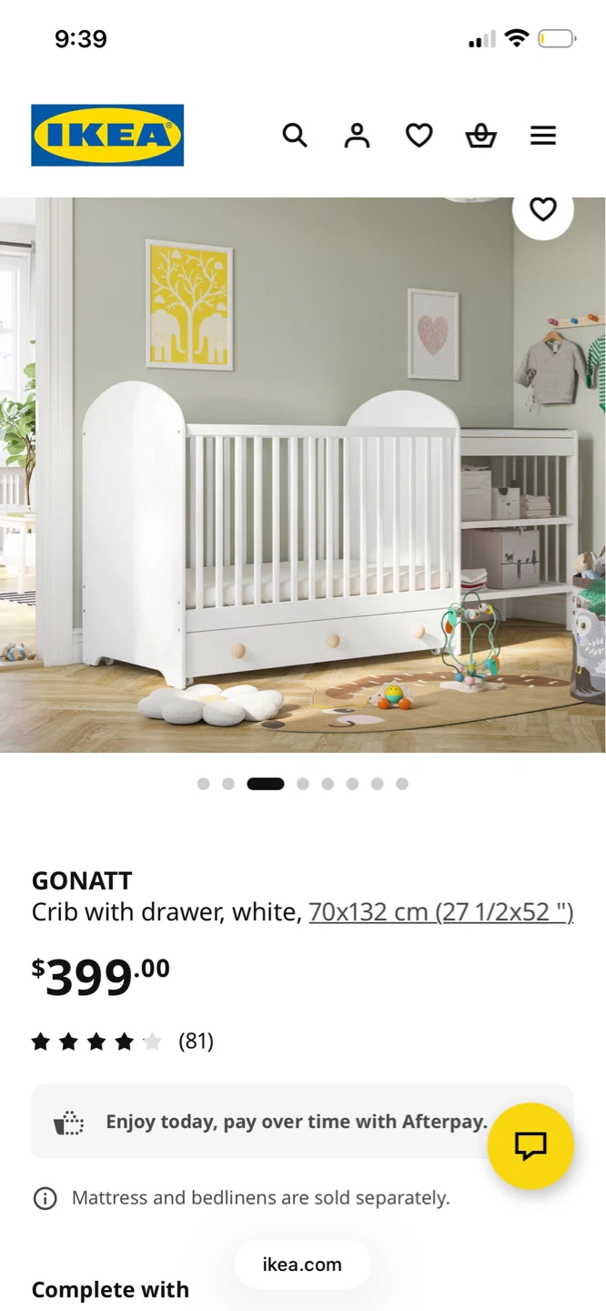 Crib with storage drawers and mattress - photo 5