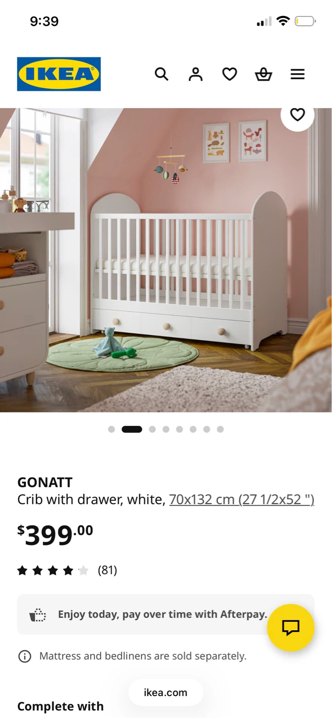 Crib with storage drawers and mattress - photo 4