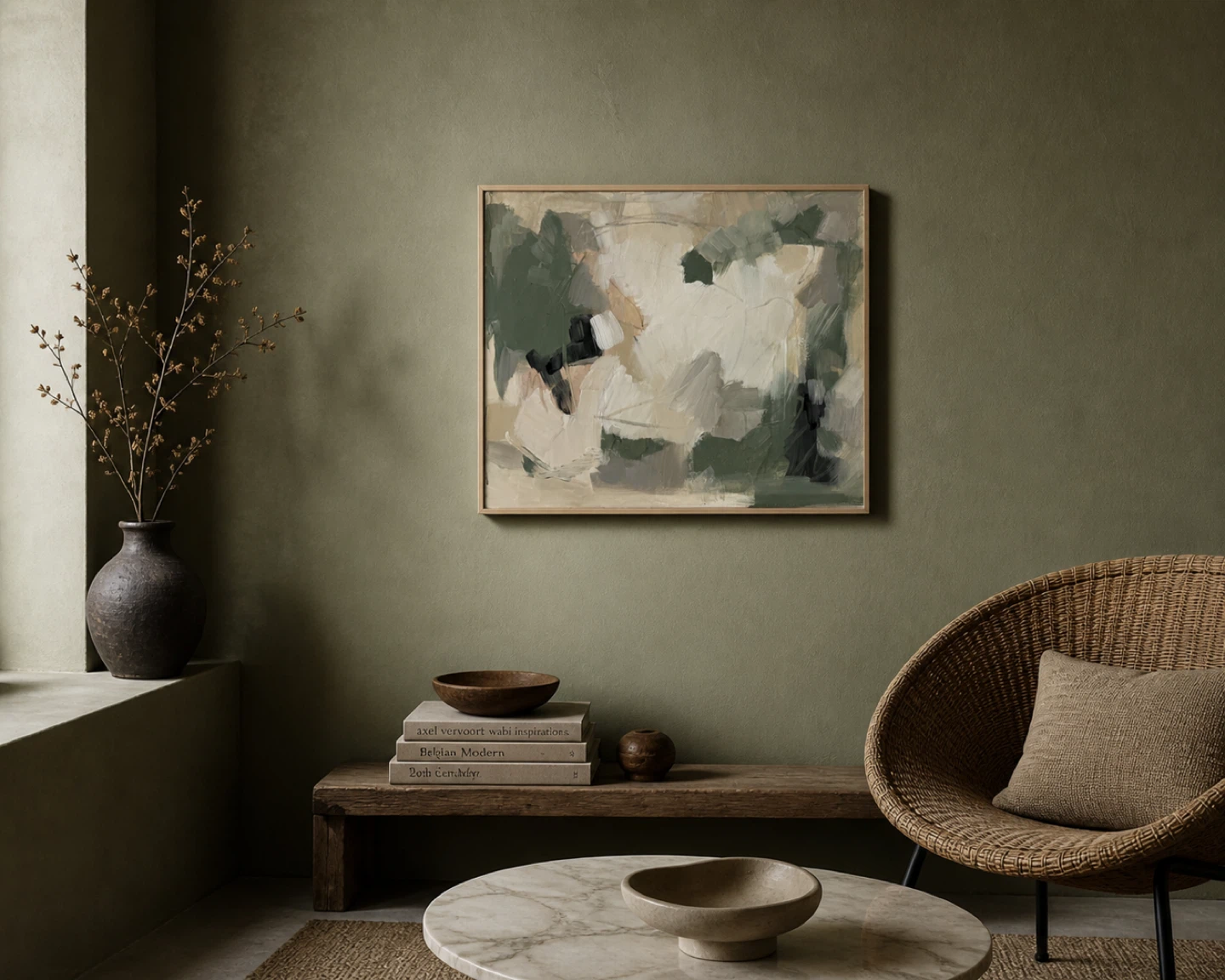 Abstract Painting in Neutral Tones