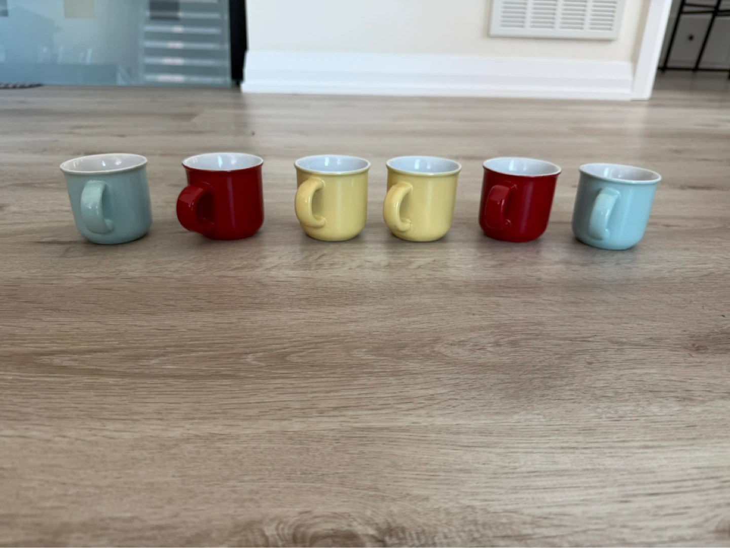 Set of 6 Small Mugs - Red, Yellow, Blue - photo 2