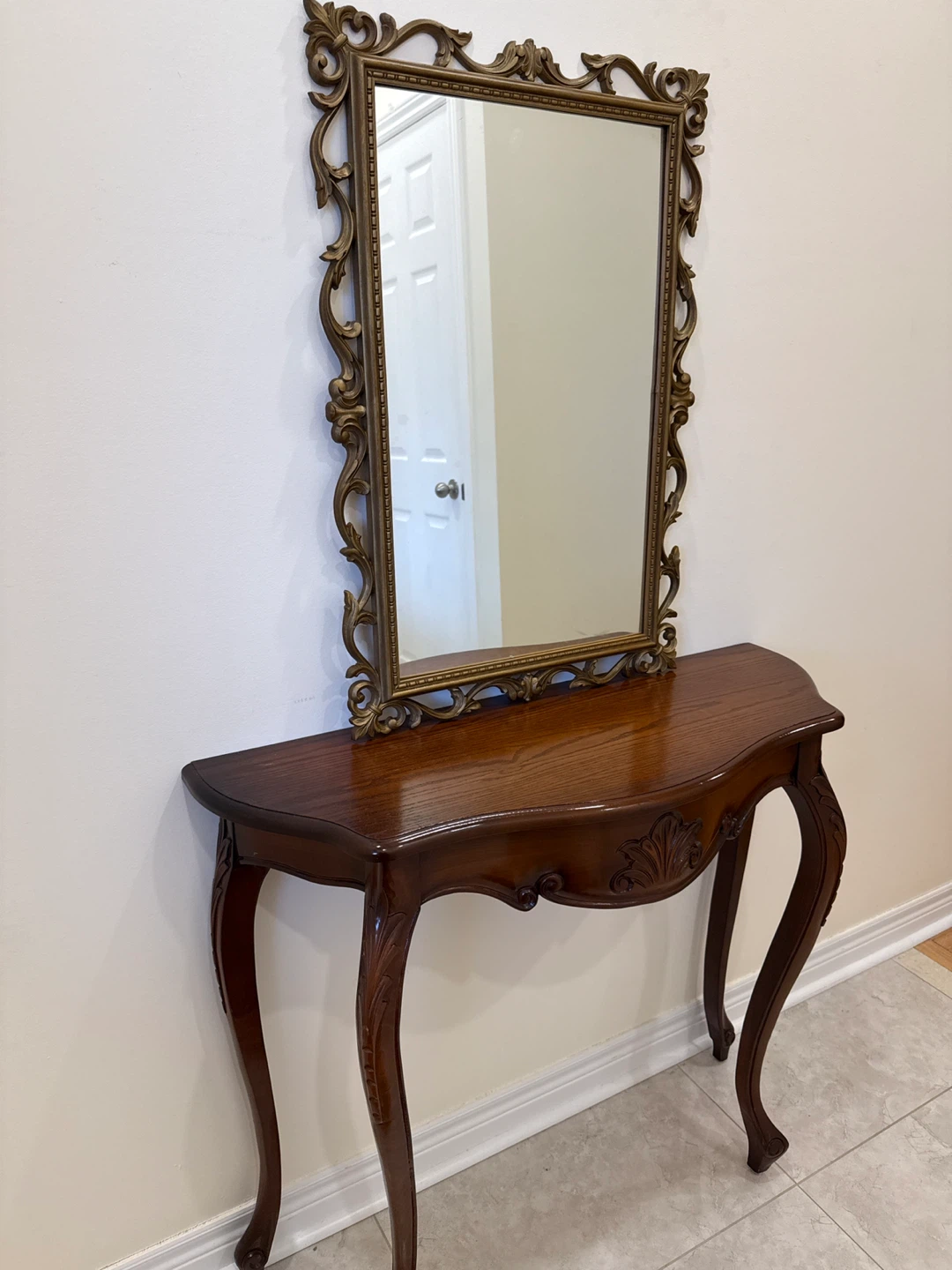 Ornate Gold Gilt Wall Mirror - photo 2