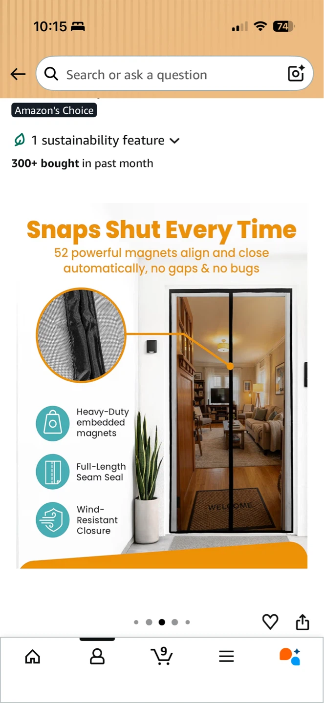 Flux Phenom Magnetic Screen Door 38 x 82 Inch - photo 4