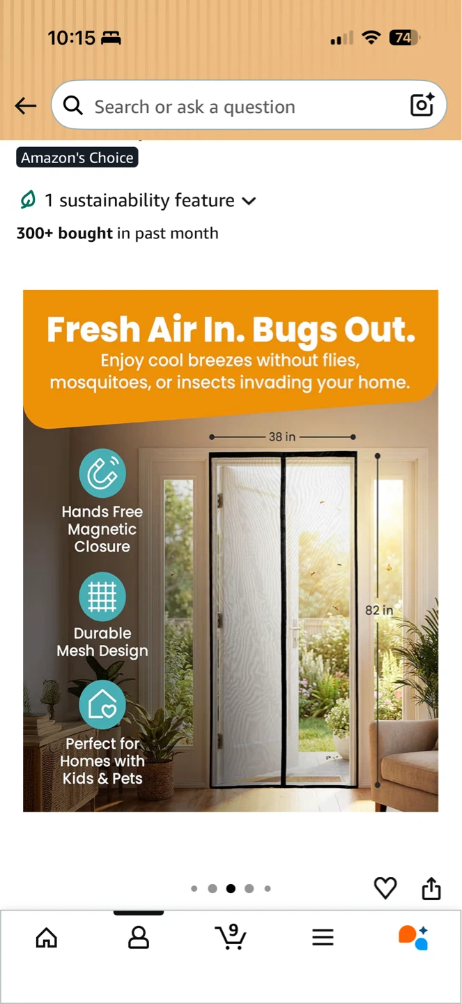 Flux Phenom Magnetic Screen Door 38 x 82 Inch - photo 3