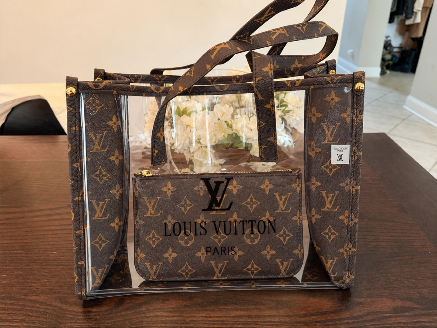 Transparent Tote Bag with Pouch