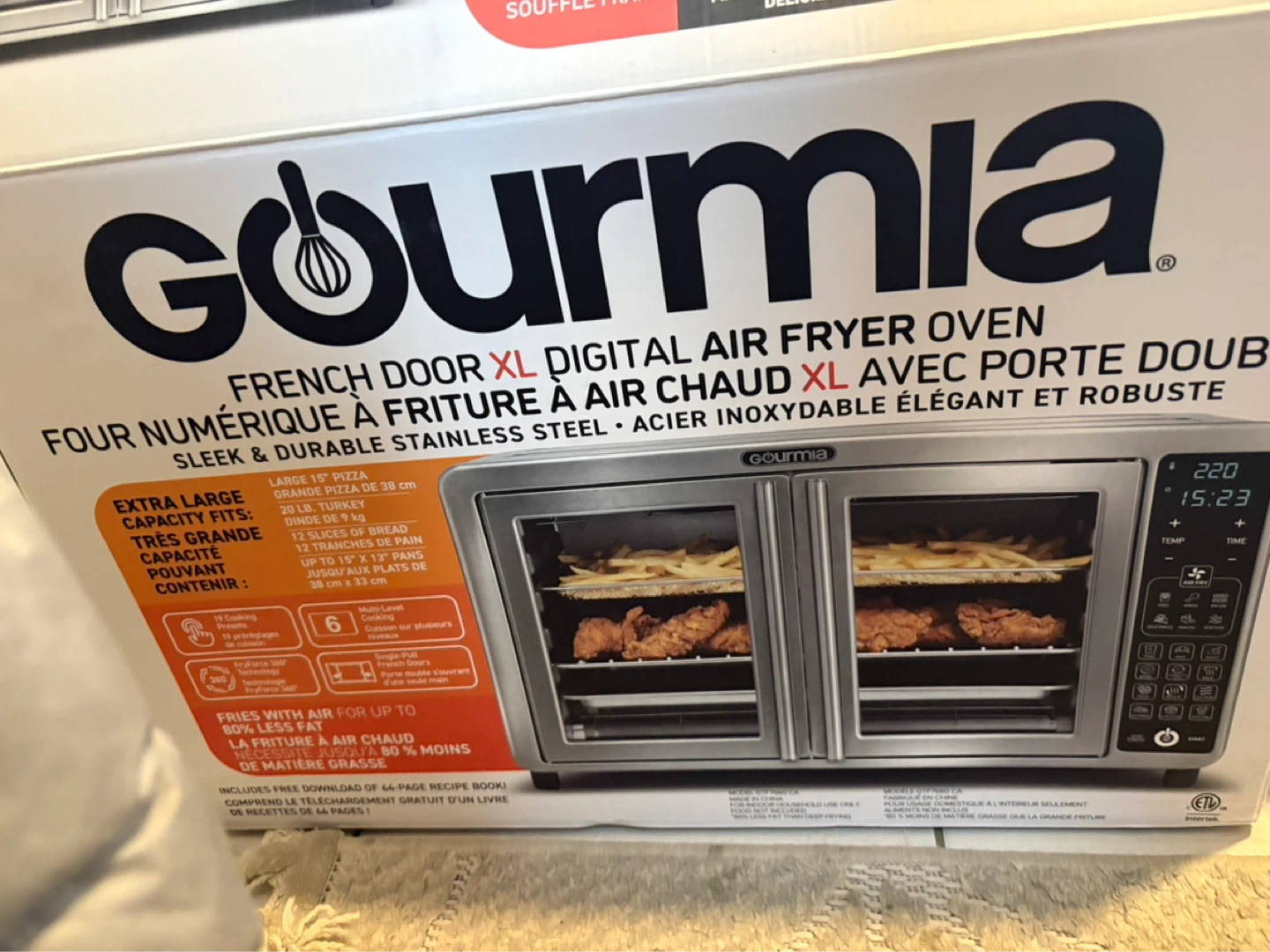 Gourmia French Door XL Digital Air Fryer Oven